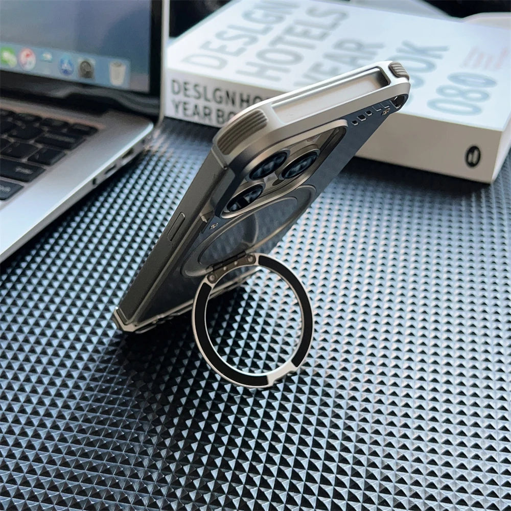 Shockproof Case with 360° Magnetic Metal Holder For iPhone Series