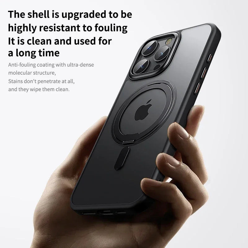 Full Protection Case with Metal Stand For iPhone Series