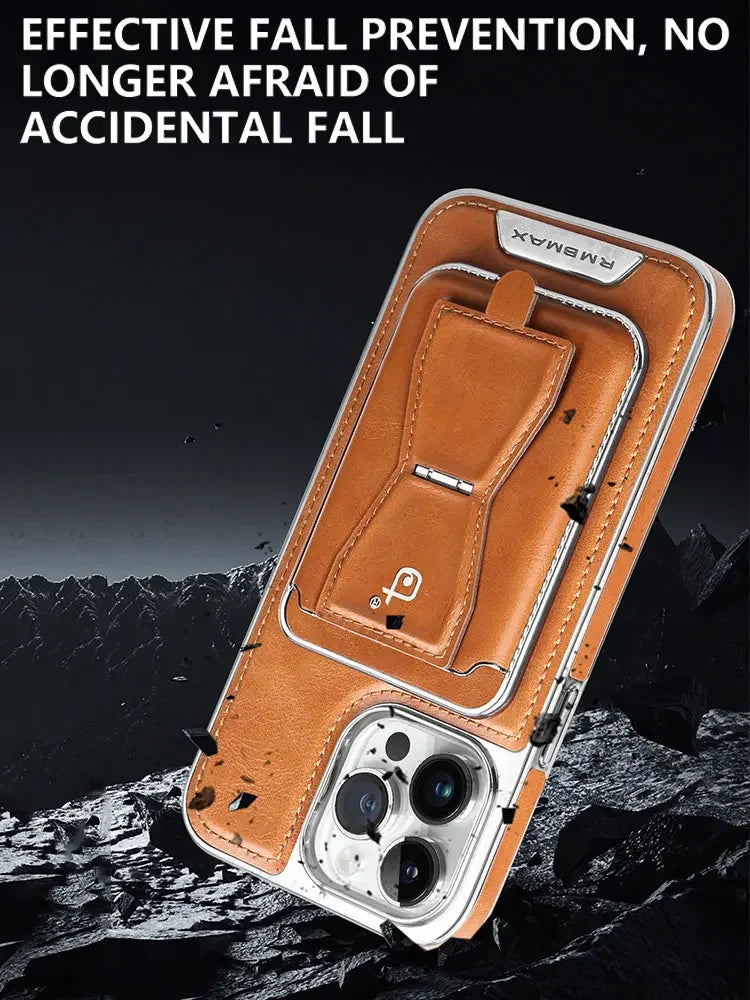 Leather Case with Wallet Stand For iPhone