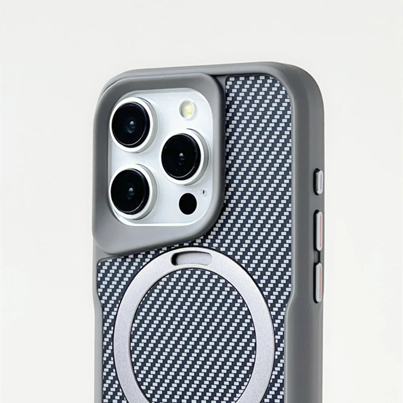 Carbon Fibre Case with KickStand for iPhone
