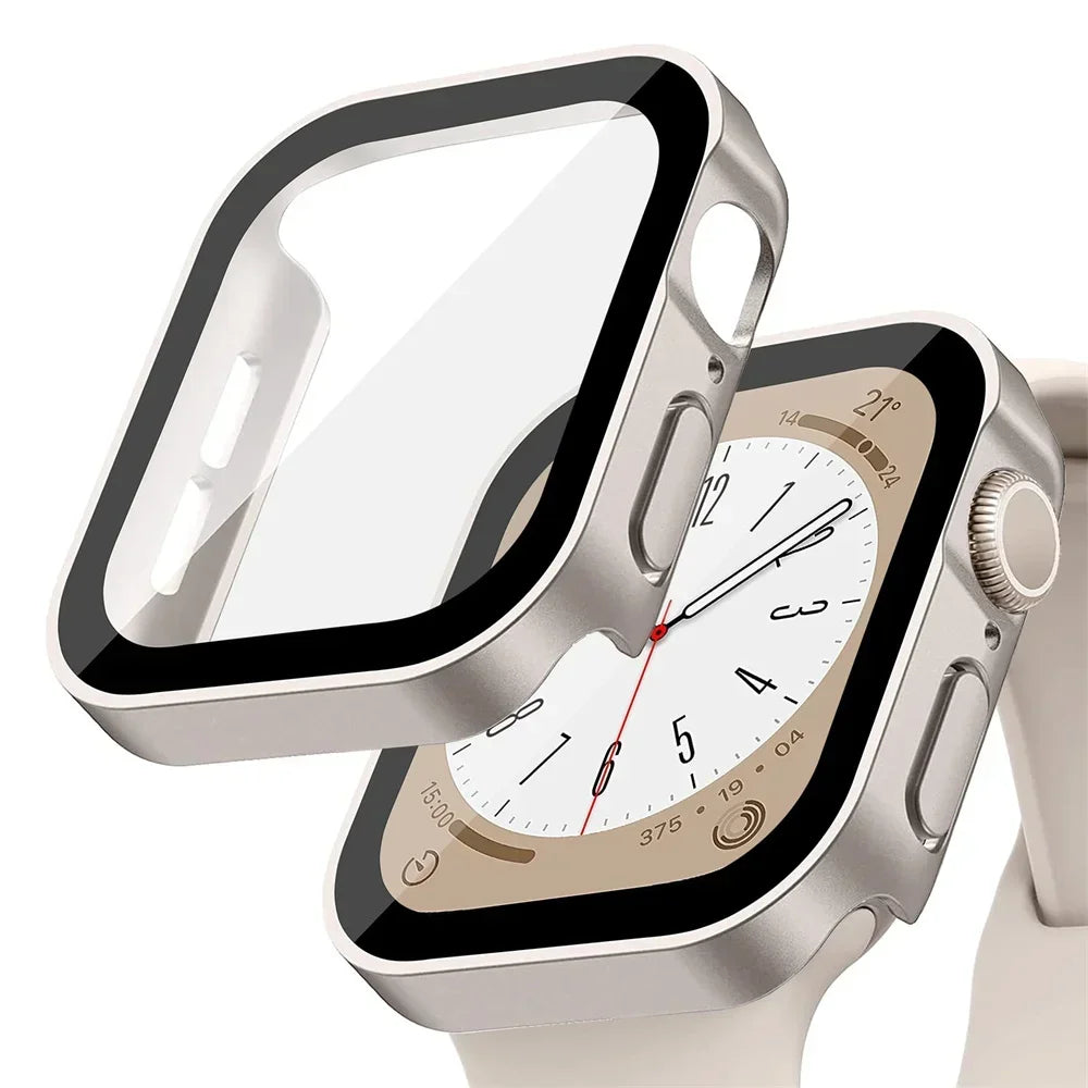 Metal Frame Apple Watch Screen Protector Case