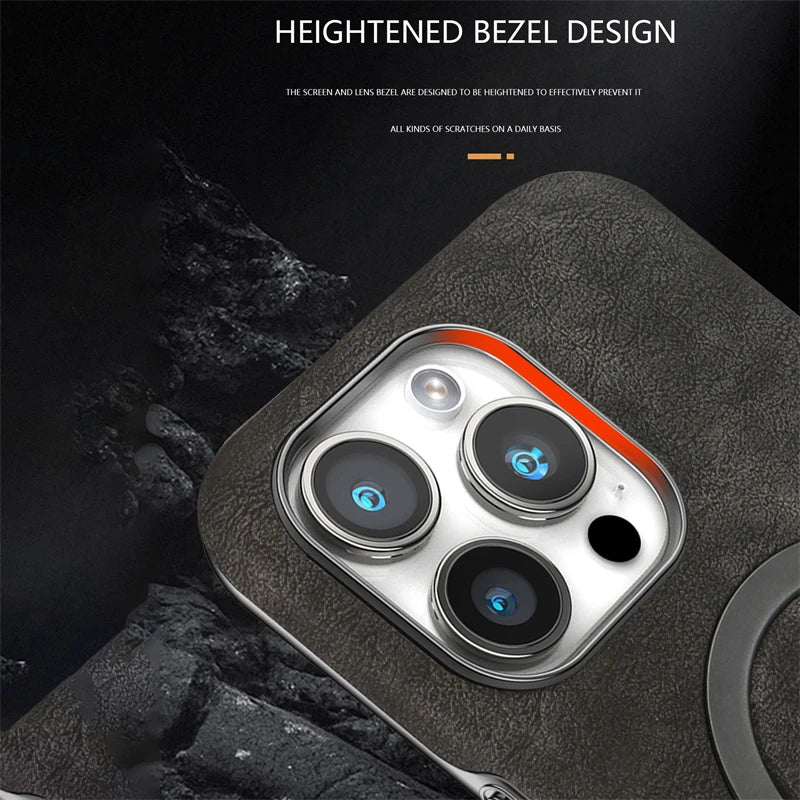 Leather Magnetic Case For iPhone