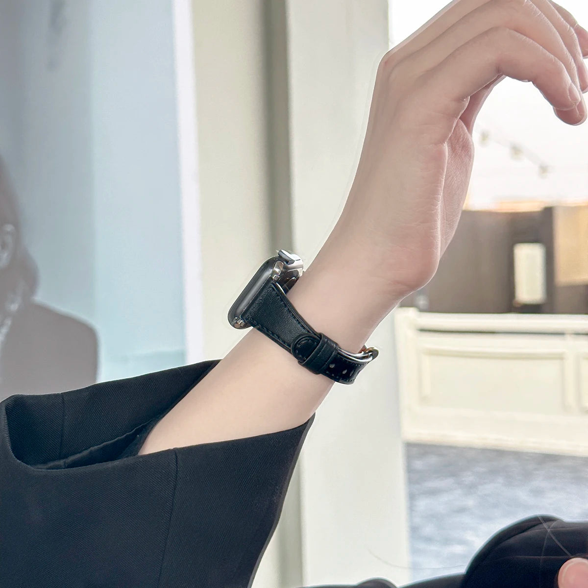 Slim Leather Strap For Apple Watch