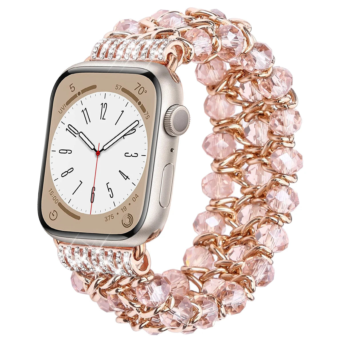 BellaStraps PearlGlow Apple Watch Band – Beaded Pearl Style for Everyday Wear
