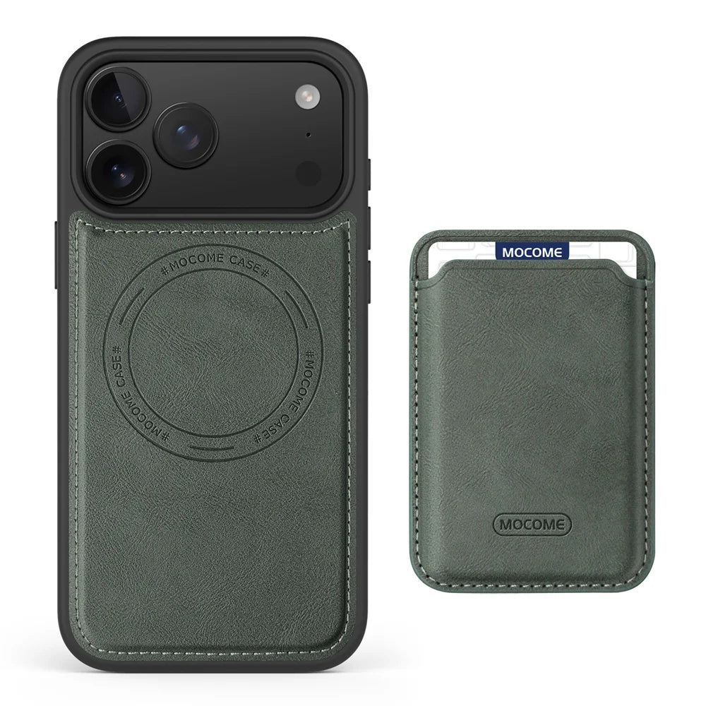 2 in 1 Leather Wallet MagSafe Case