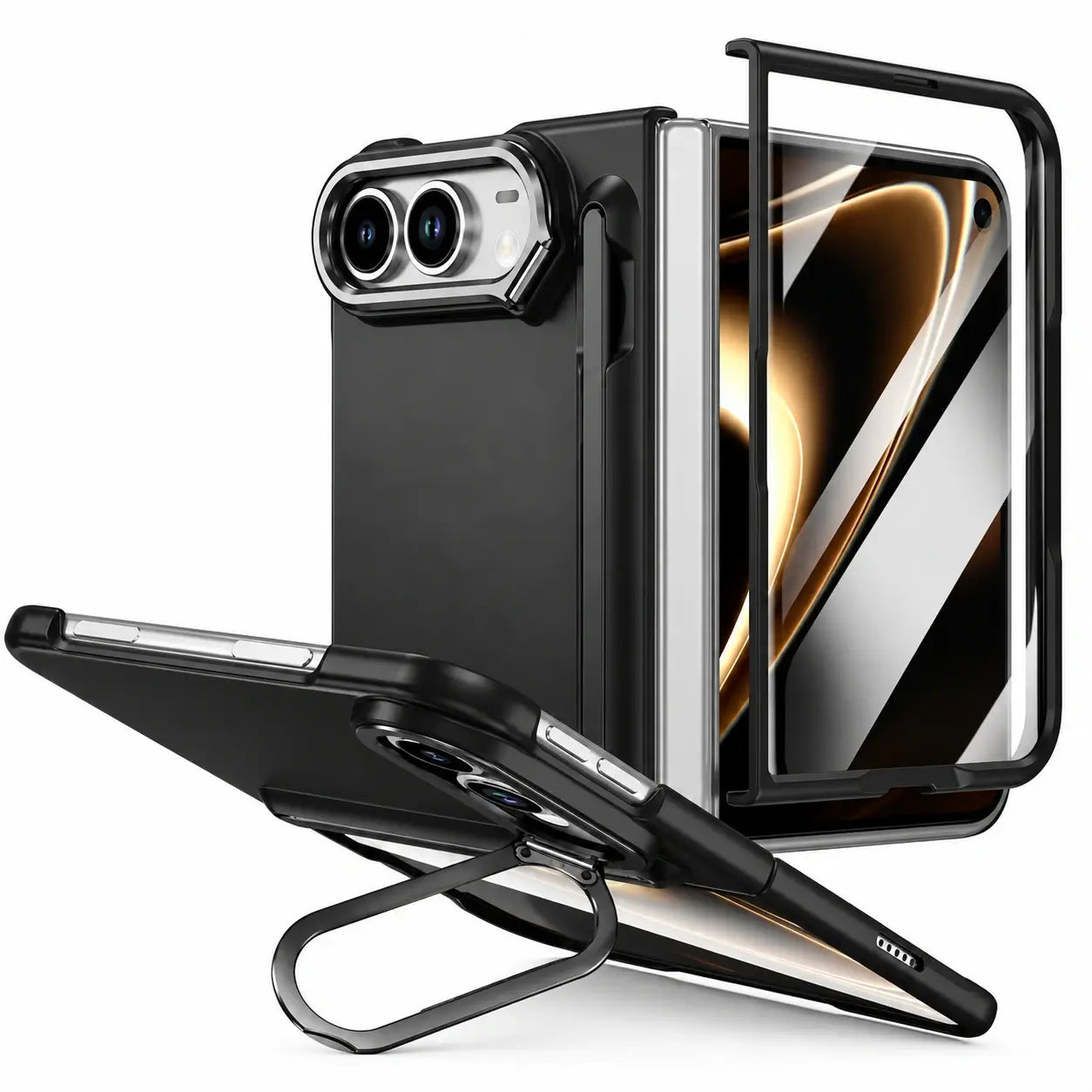 Full Protection Kickstand Case With Stylus for iPhone Ultra