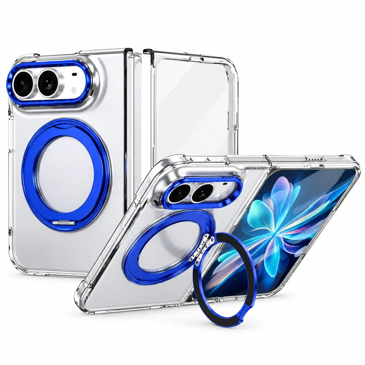Clear Magnetic Ring Stand Case for iPhone Ultra