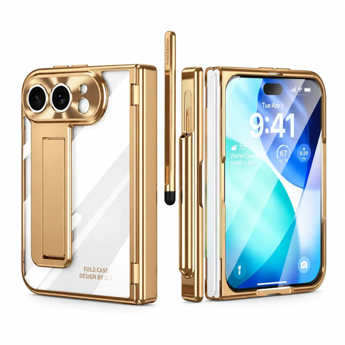 Clear Kickstand Case With Pen Slot for iPhone Ultra