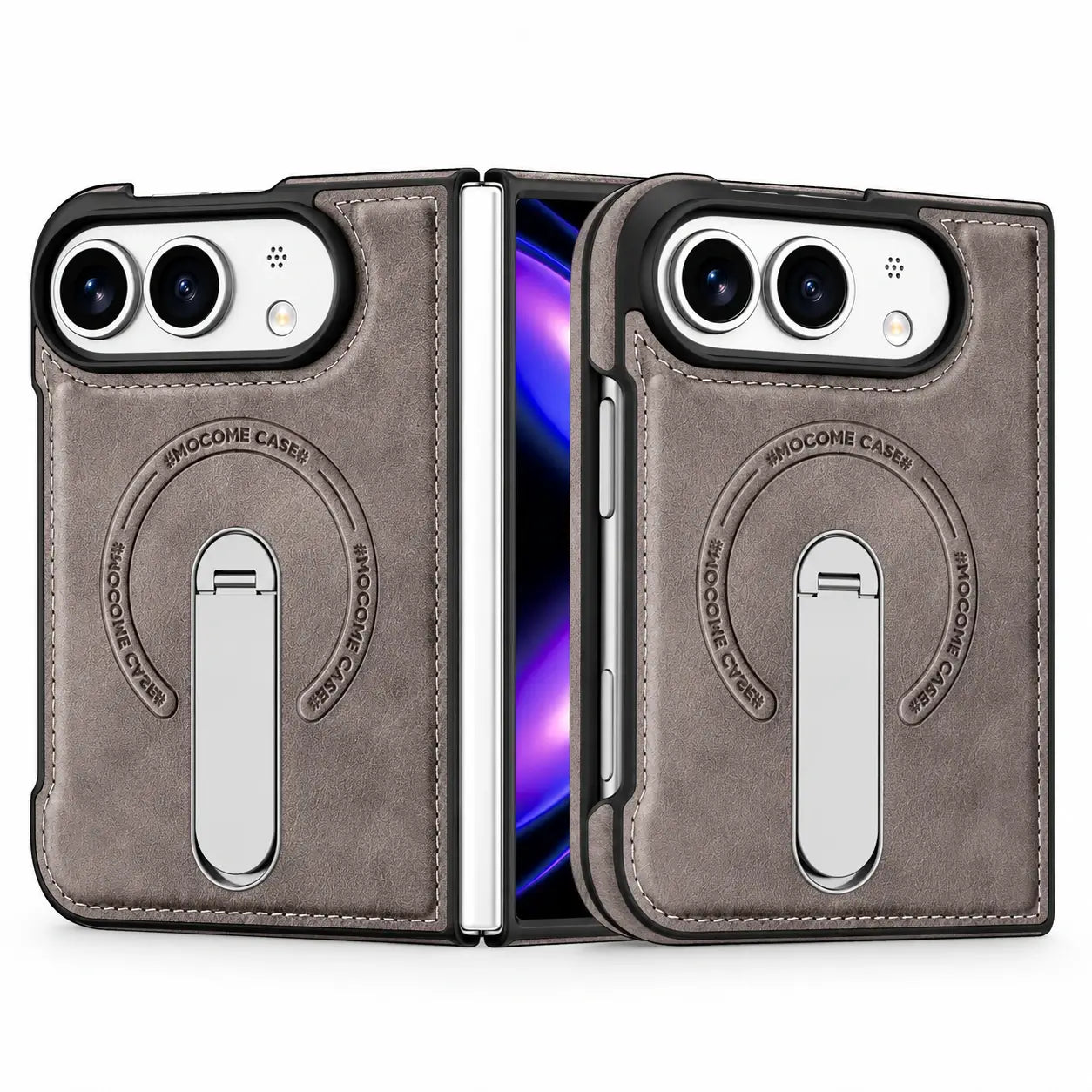 Luxury Leather Magnetic Ring Stand Case for iPhone Ultra