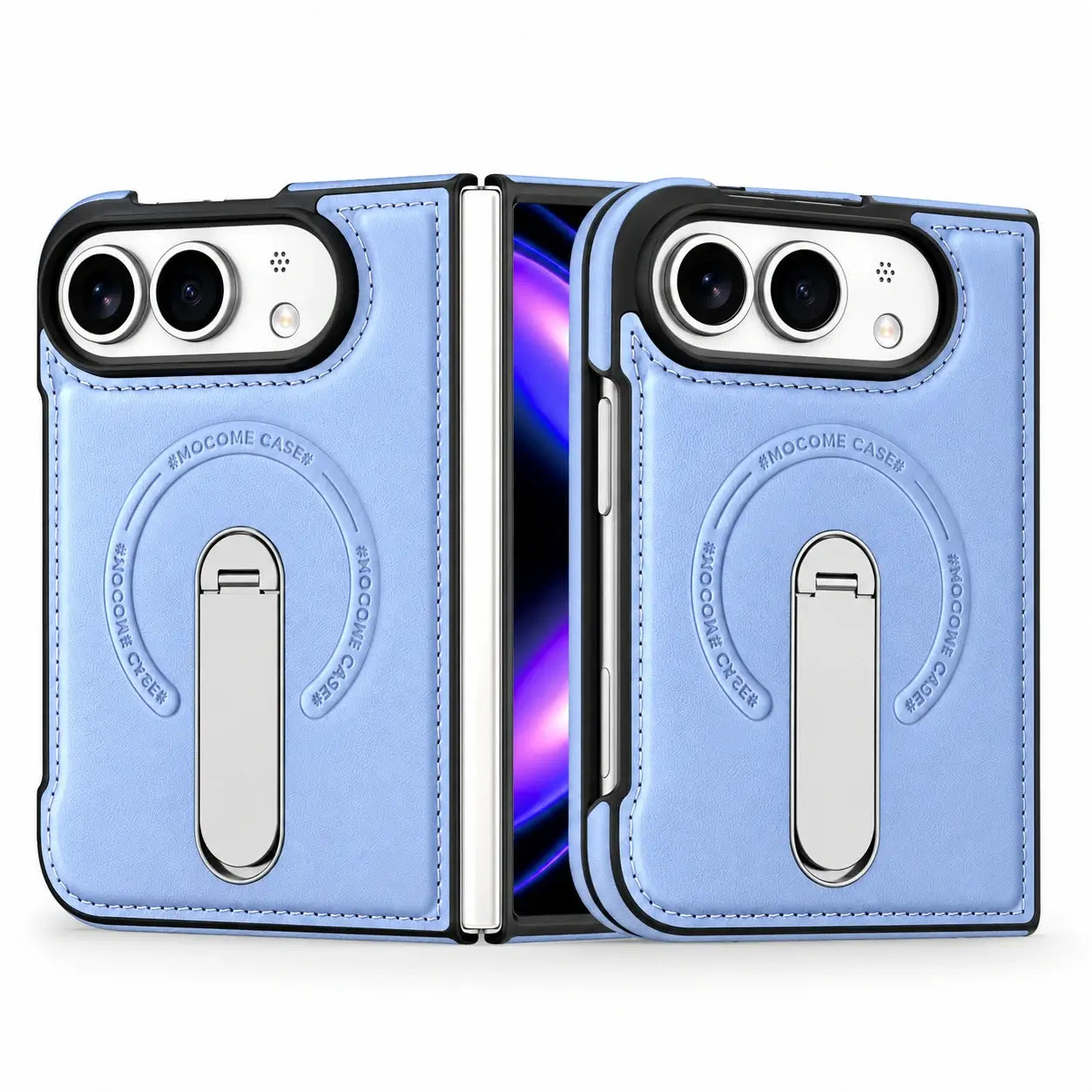 Luxury Leather Magnetic Ring Stand Case for iPhone Ultra