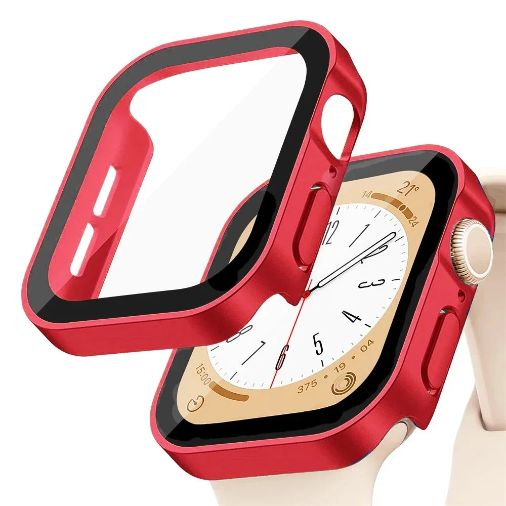 Metal Frame Apple Watch Screen Protector Case