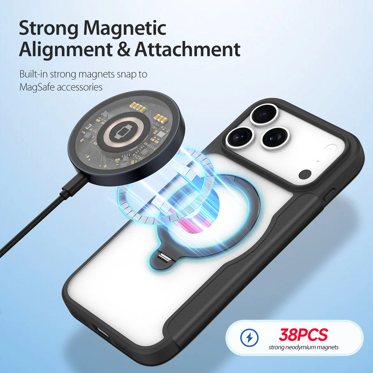 Magnetic Case with Ring Stand & Card Holder - Bella Straps