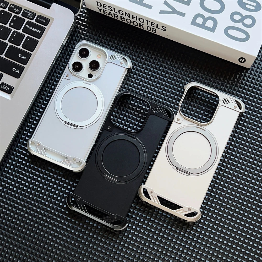 Shockproof Case with 360° Magnetic Metal Holder For iPhone Series