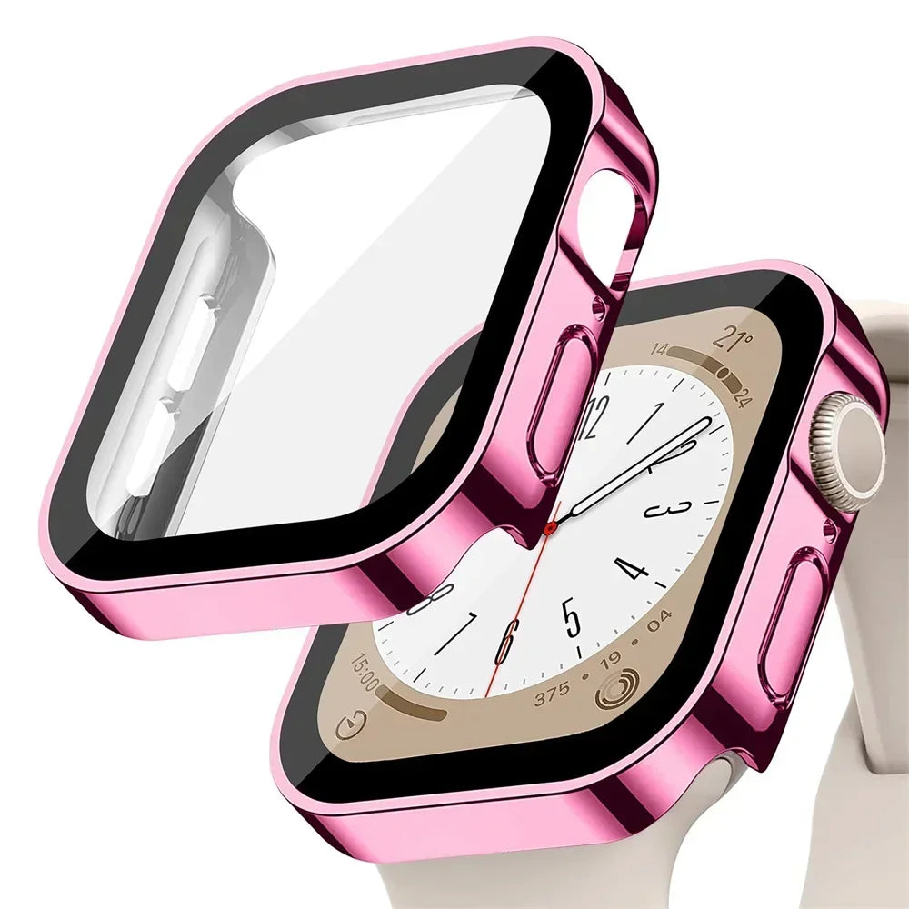 Metal Frame Apple Watch Screen Protector Case