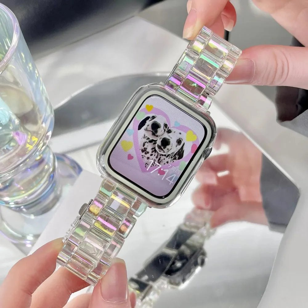 Resin Rainbow Strap for Apple Watch Series