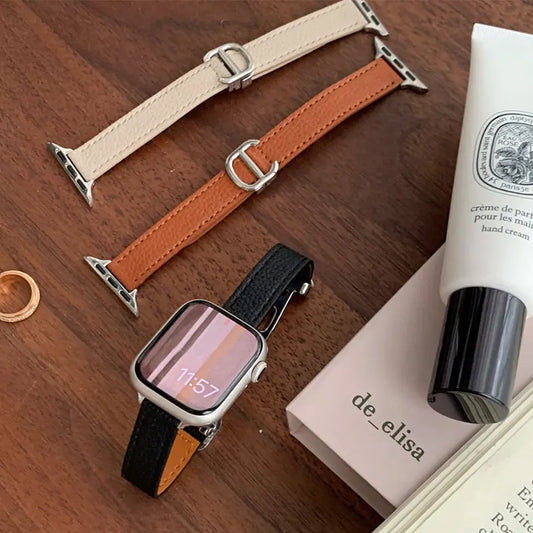 Leather Slim Strap For Apple Watch