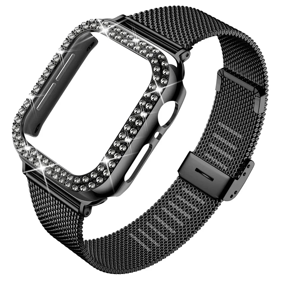 Luxury Apple Watch Case & Milanese Band Set