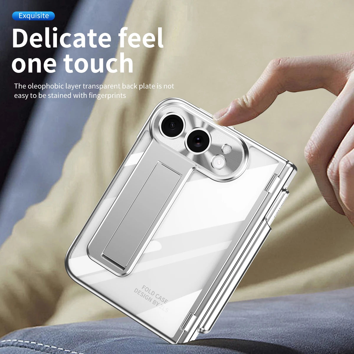 Clear Kickstand Case With Pen Slot for iPhone Ultra