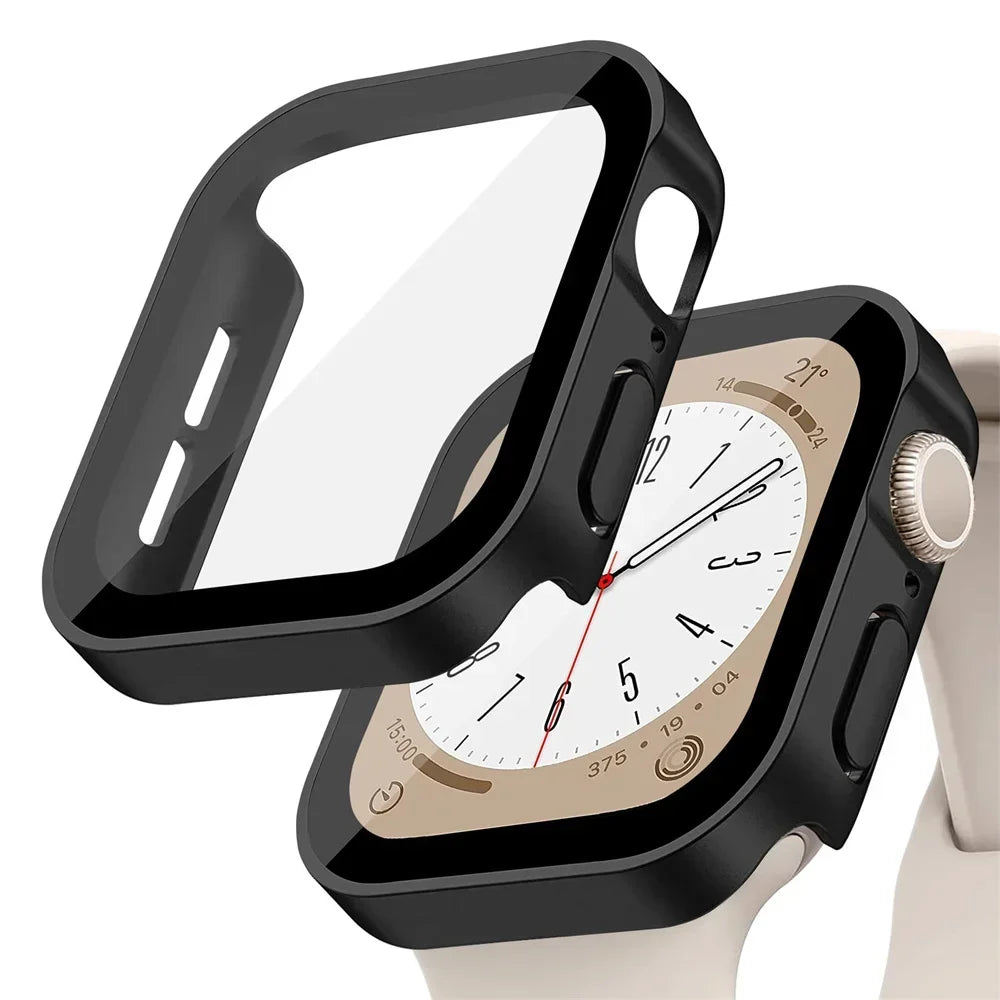 Metal Frame Apple Watch Screen Protector Case