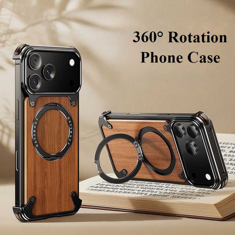 Natural Wood MagSafe Stand Case