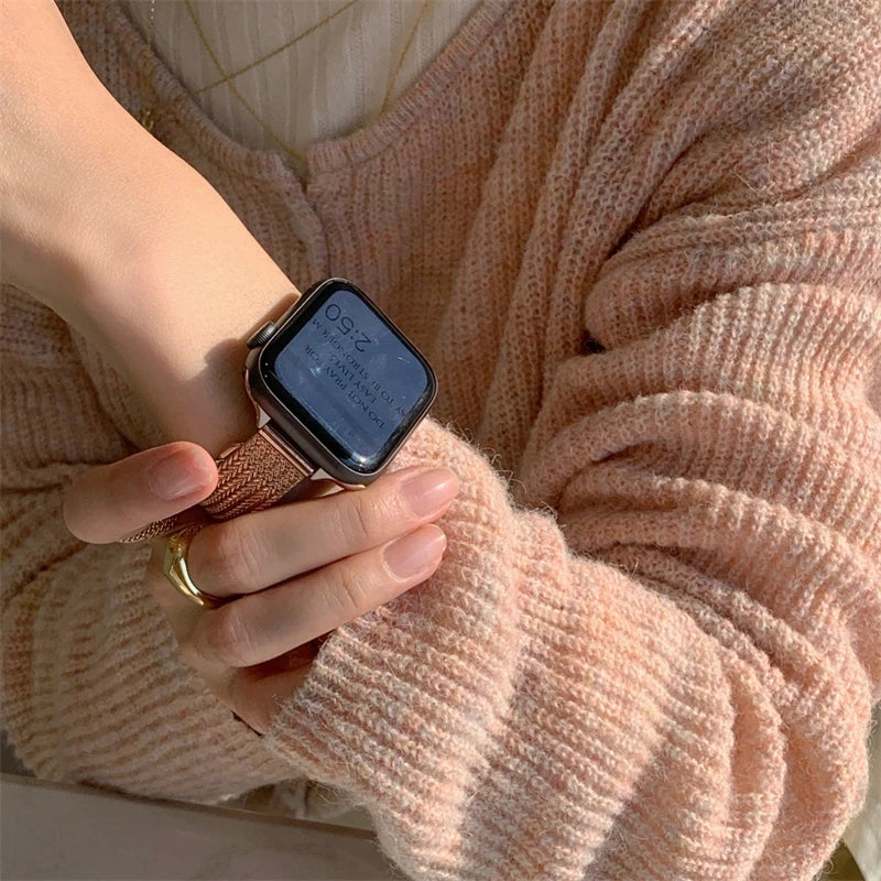 Metal Gold Strap For Apple Watch Series