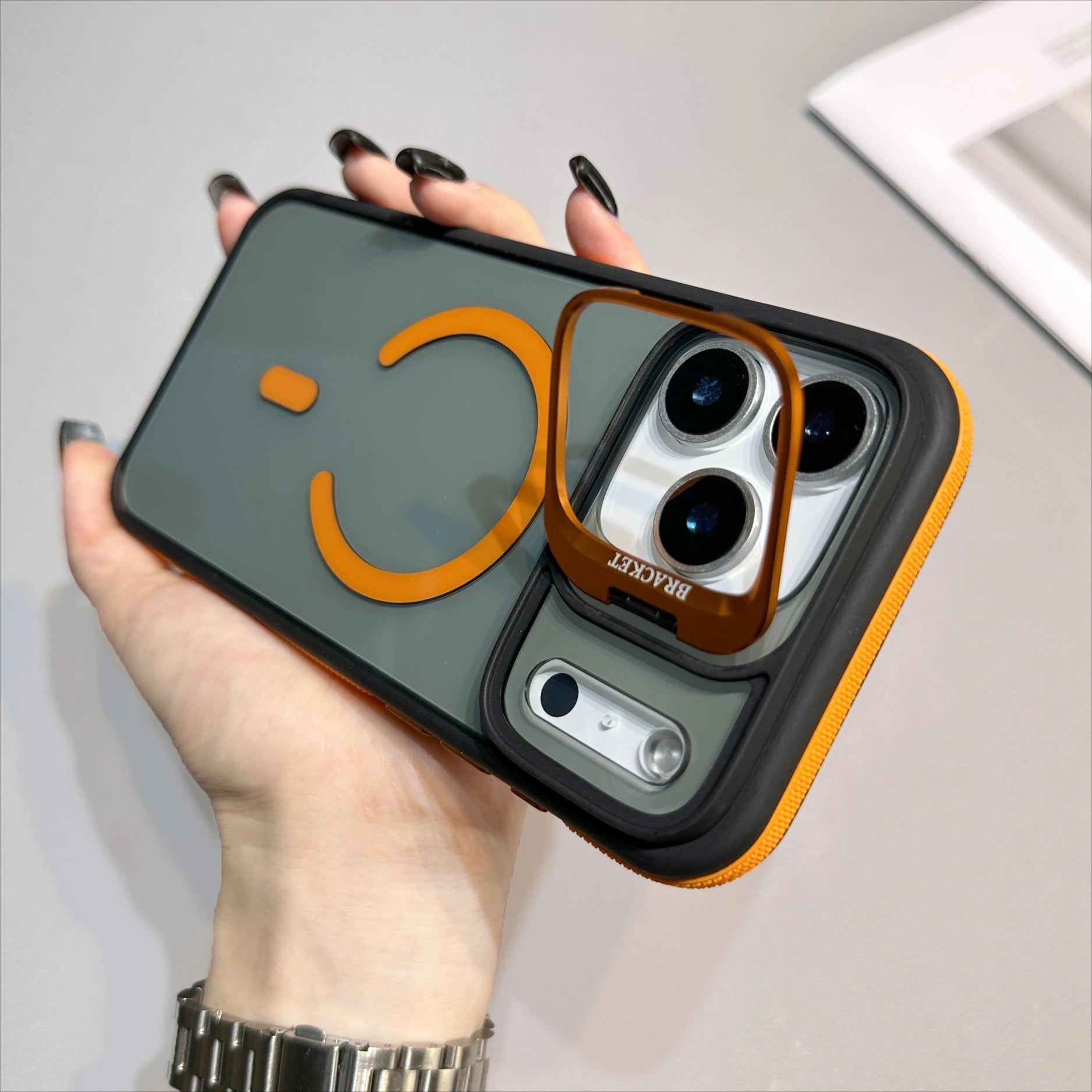 Magnetic Armor Kickstand Case for iPhone