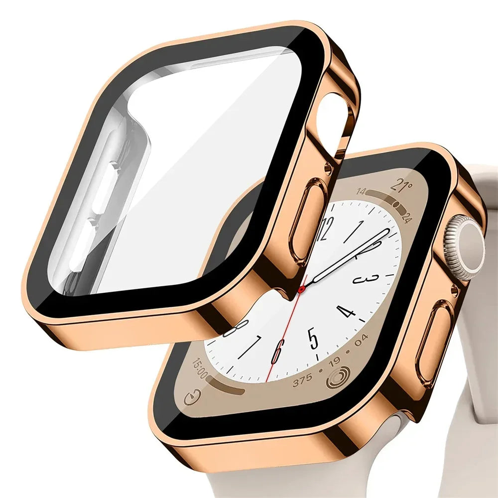 Metal Frame Apple Watch Screen Protector Case