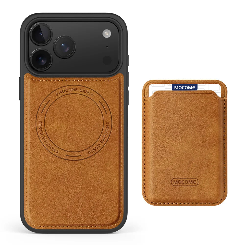 2 in 1 Leather Wallet MagSafe Case