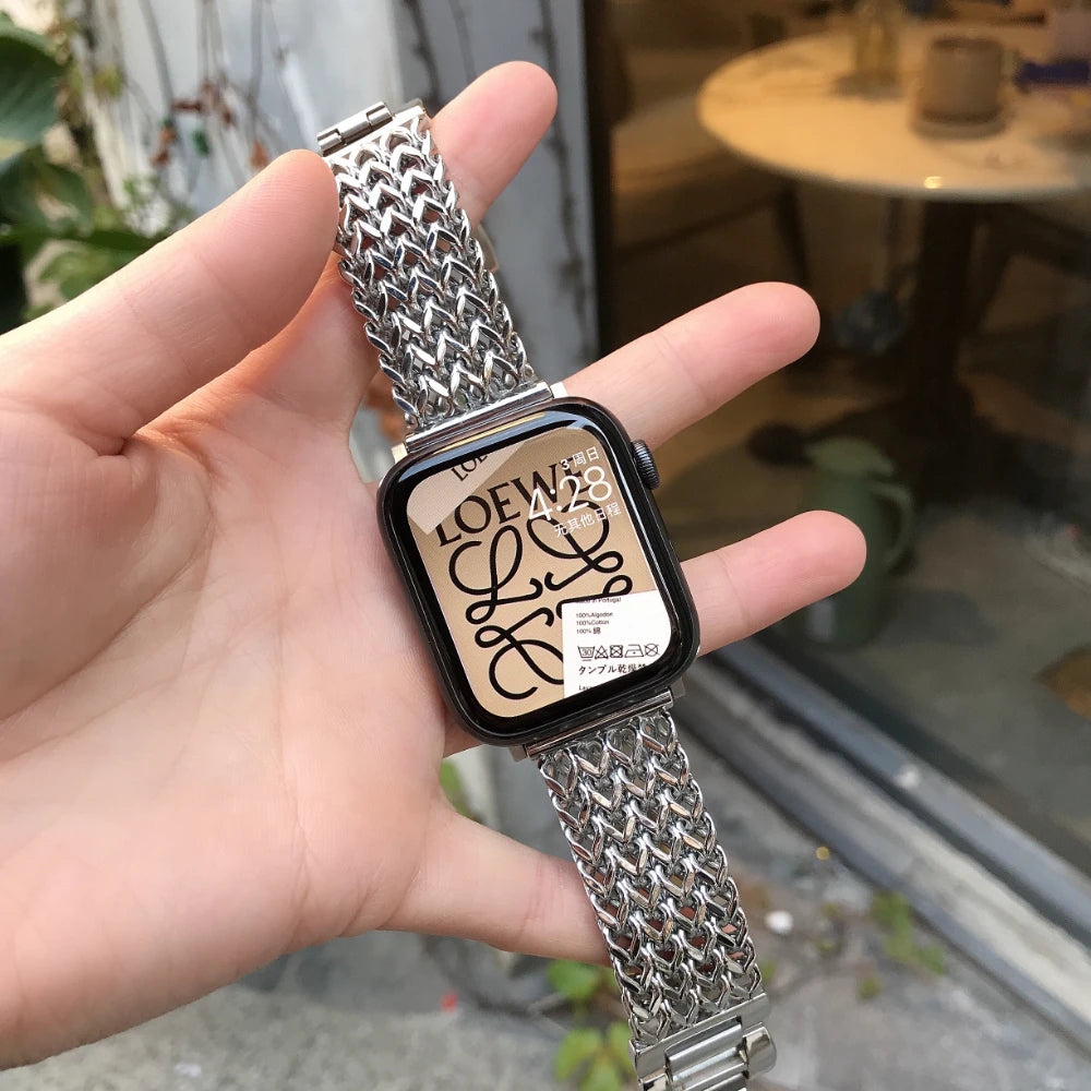 Braided Stainless Steel Strap For Apple Watch Series