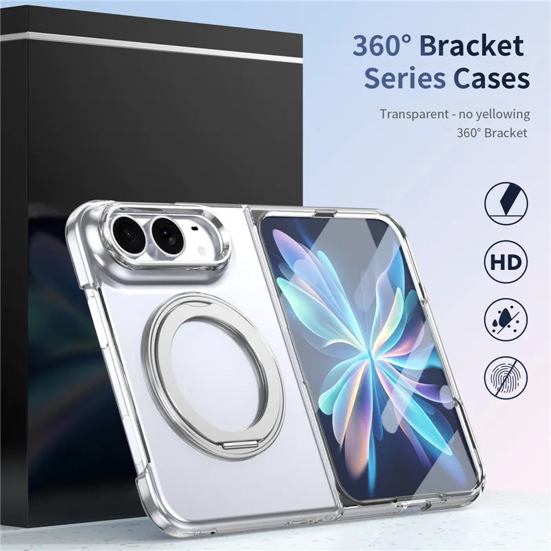 Clear Magnetic Ring Stand Case for iPhone Ultra