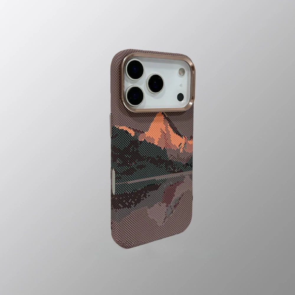 Carbon Weave Mountain Case For iPhone