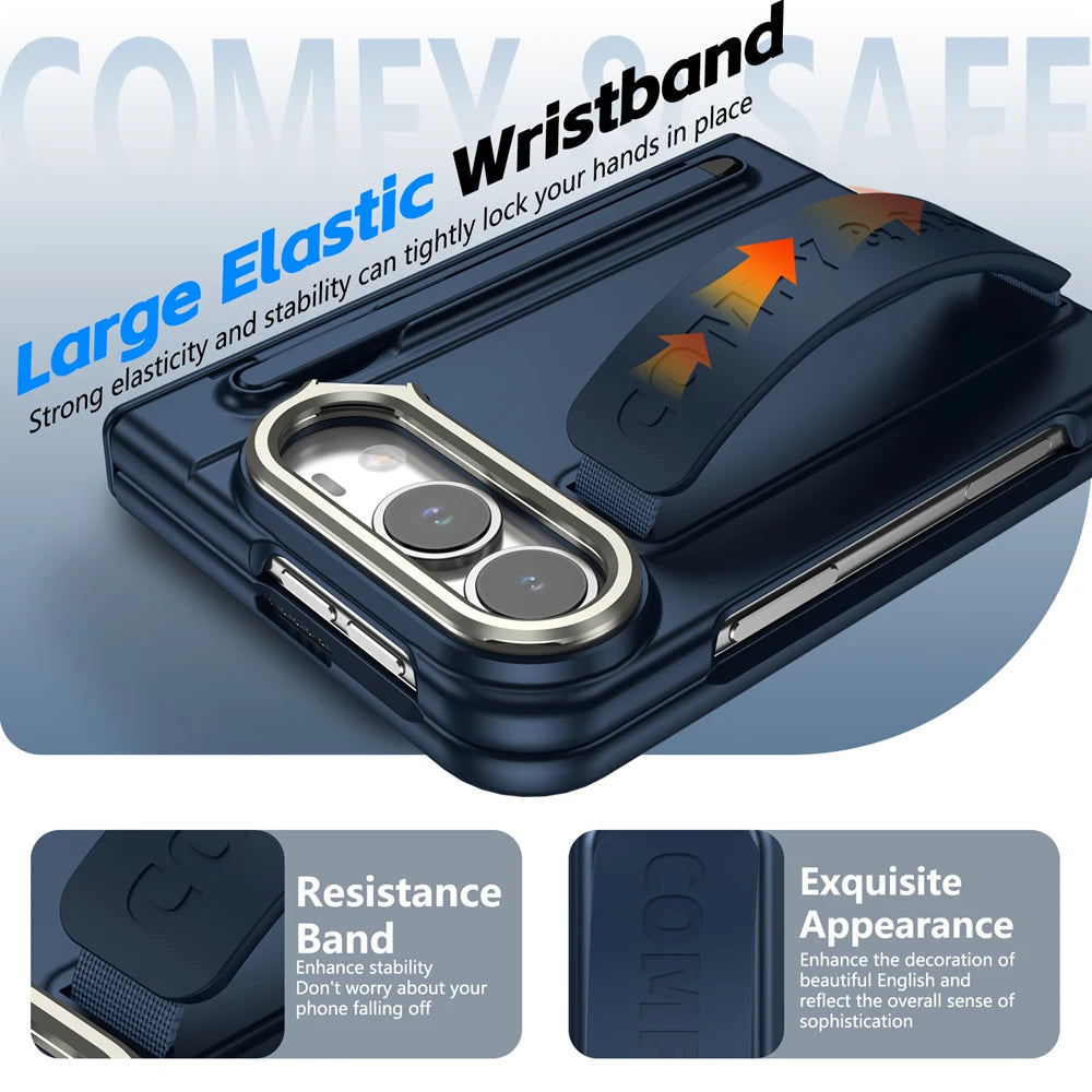 Hinge Protection Kickstand Case with Stylus for iPhone Ultra