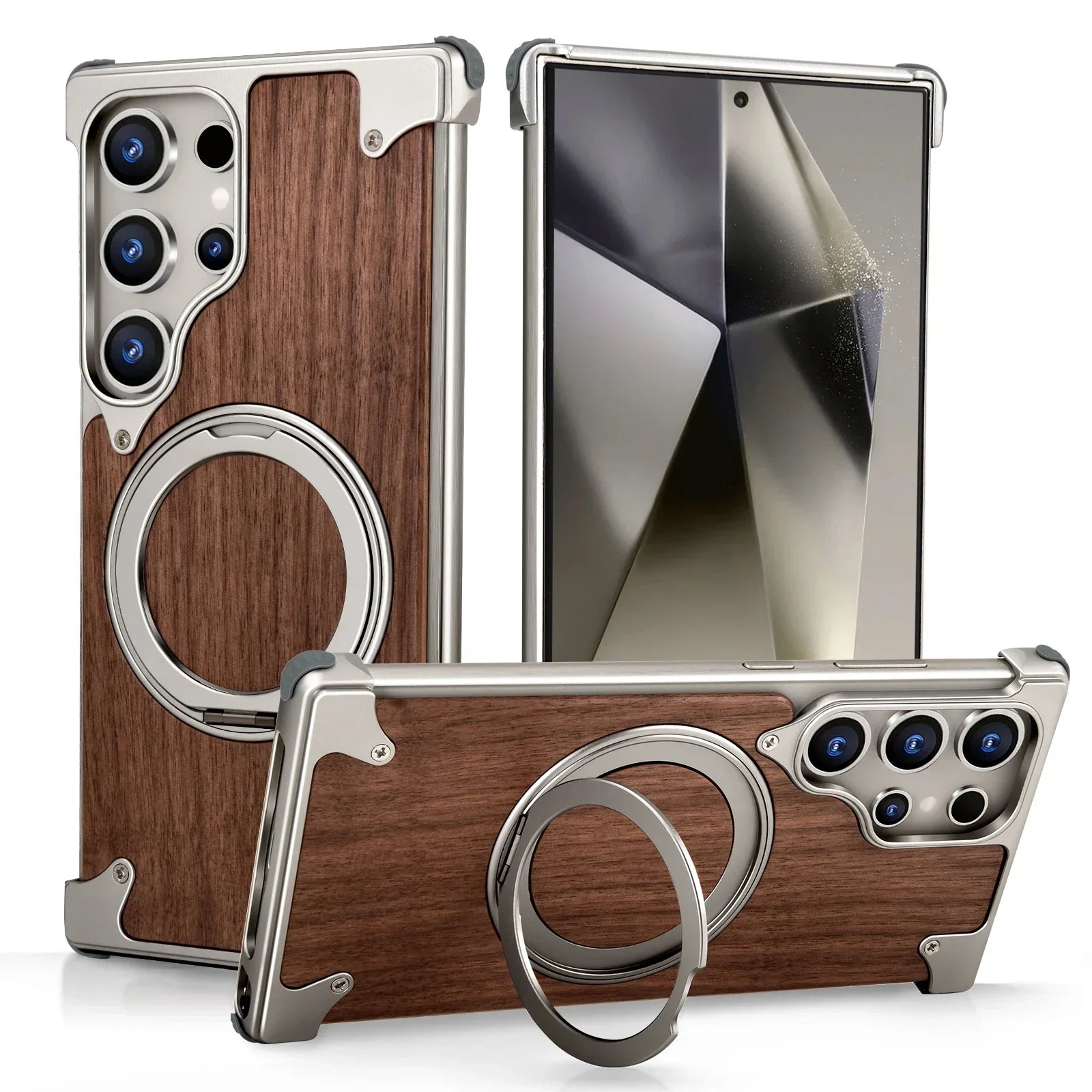 Solid Wood Magsafe Case with Stand For Galaxy S Series