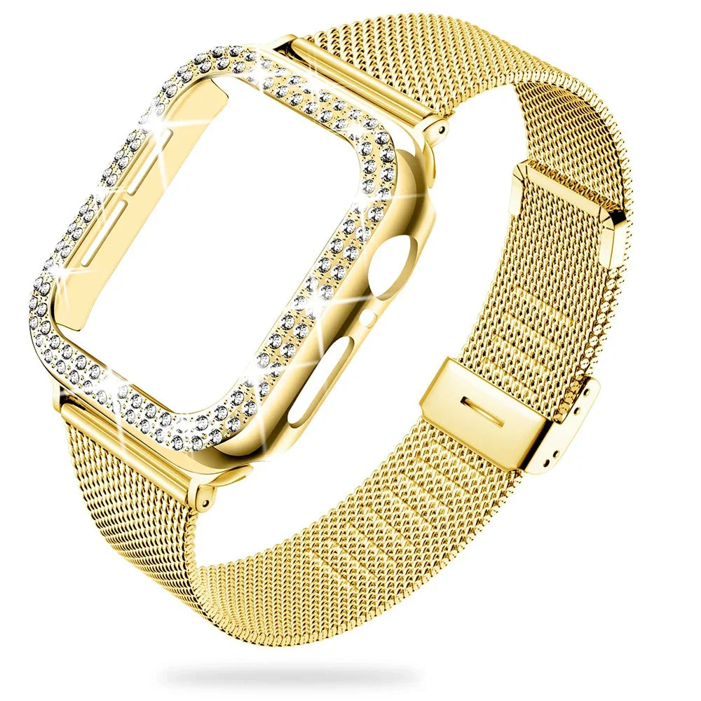 Luxury Apple Watch Case & Milanese Band Set