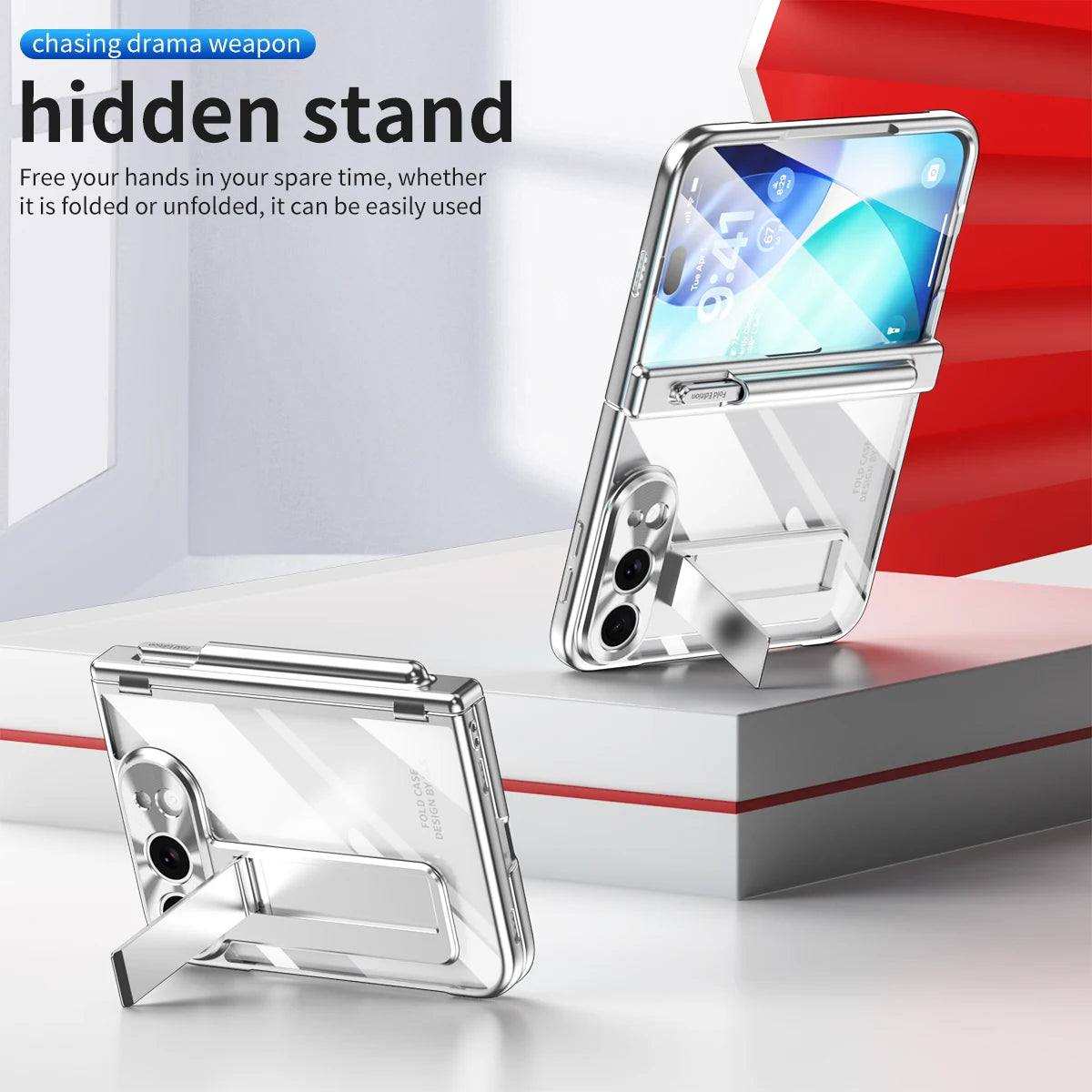 Clear Kickstand Case With Pen Slot for iPhone Ultra