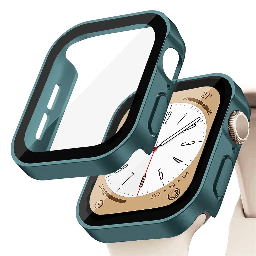 Metal Frame Apple Watch Screen Protector Case