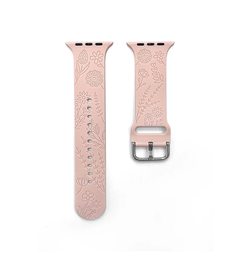 Floral Silicone Strap for Apple Watch