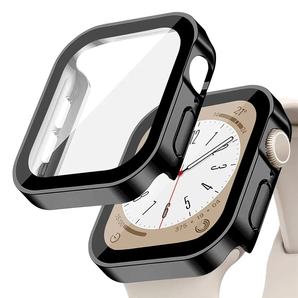 Metal Frame Apple Watch Screen Protector Case