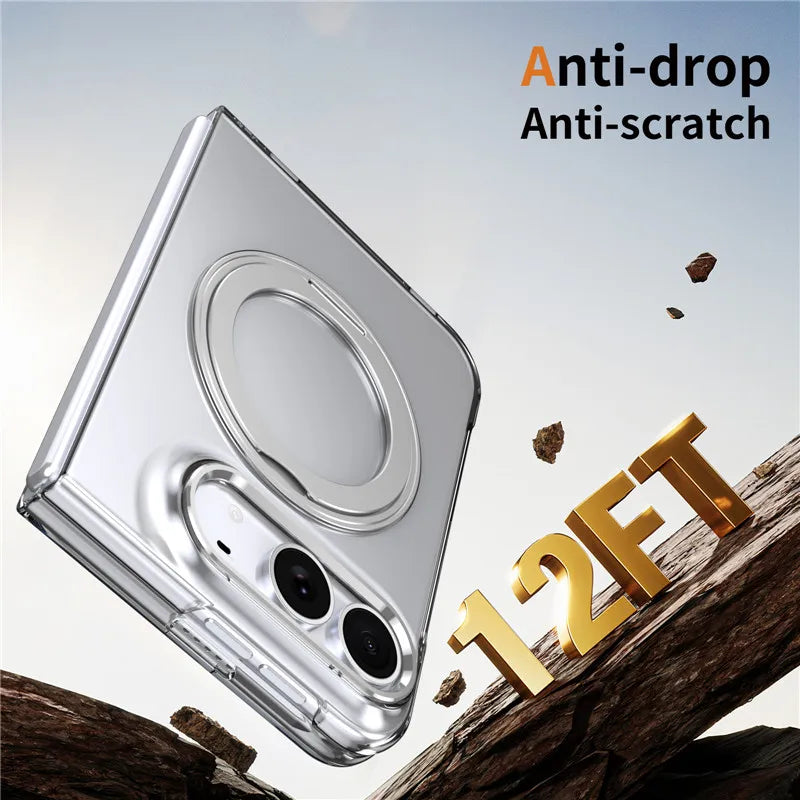 Clear Magnetic Ring Stand Case for iPhone Ultra