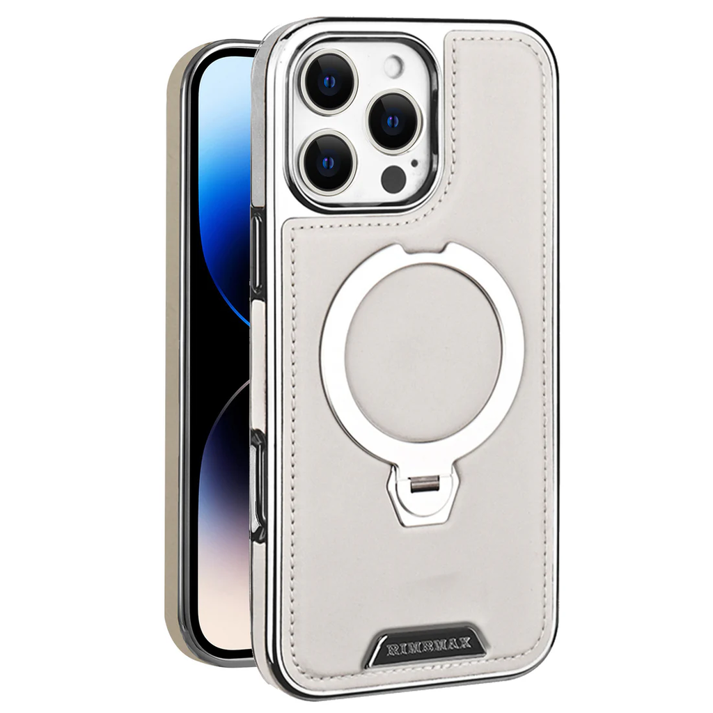 Luxury Leather Magnetic Ring Stand Case