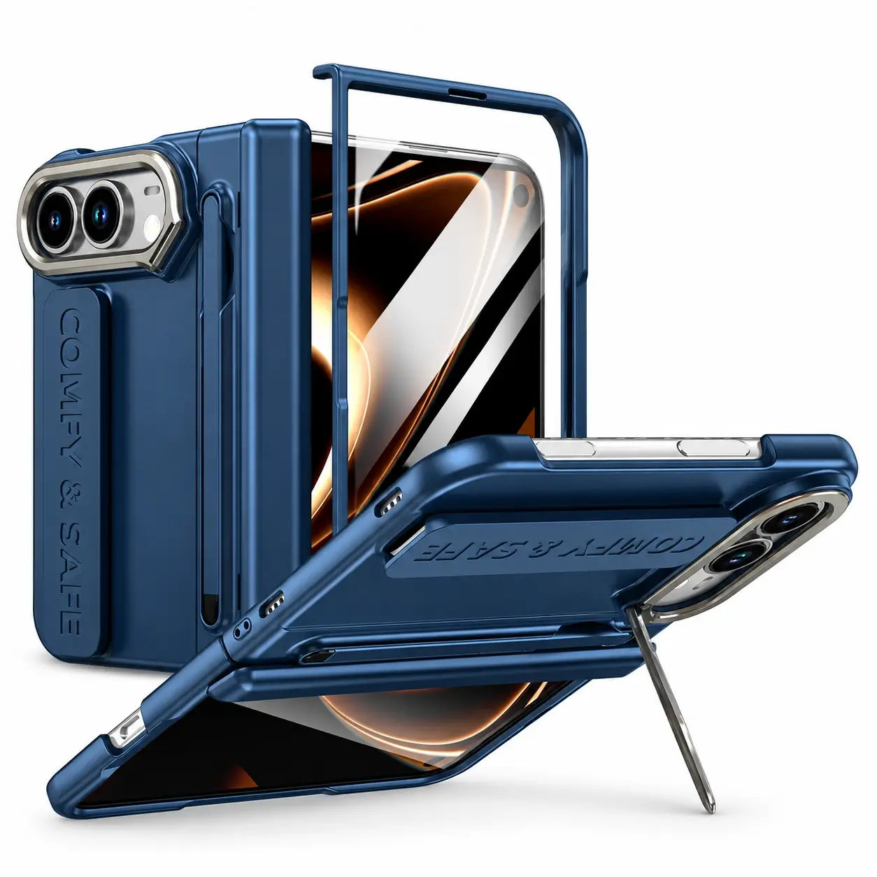 Hinge Protection Kickstand Case with Stylus for iPhone Ultra