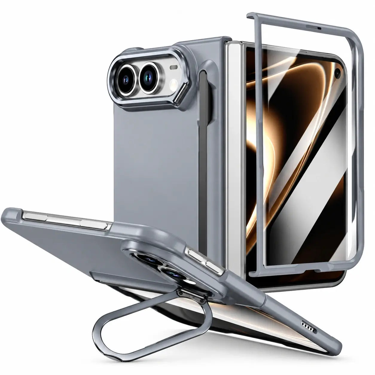 Full Protection Kickstand Case With Stylus for iPhone Ultra