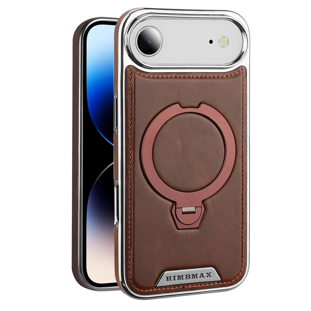 Luxury Leather Magnetic Ring Stand Case