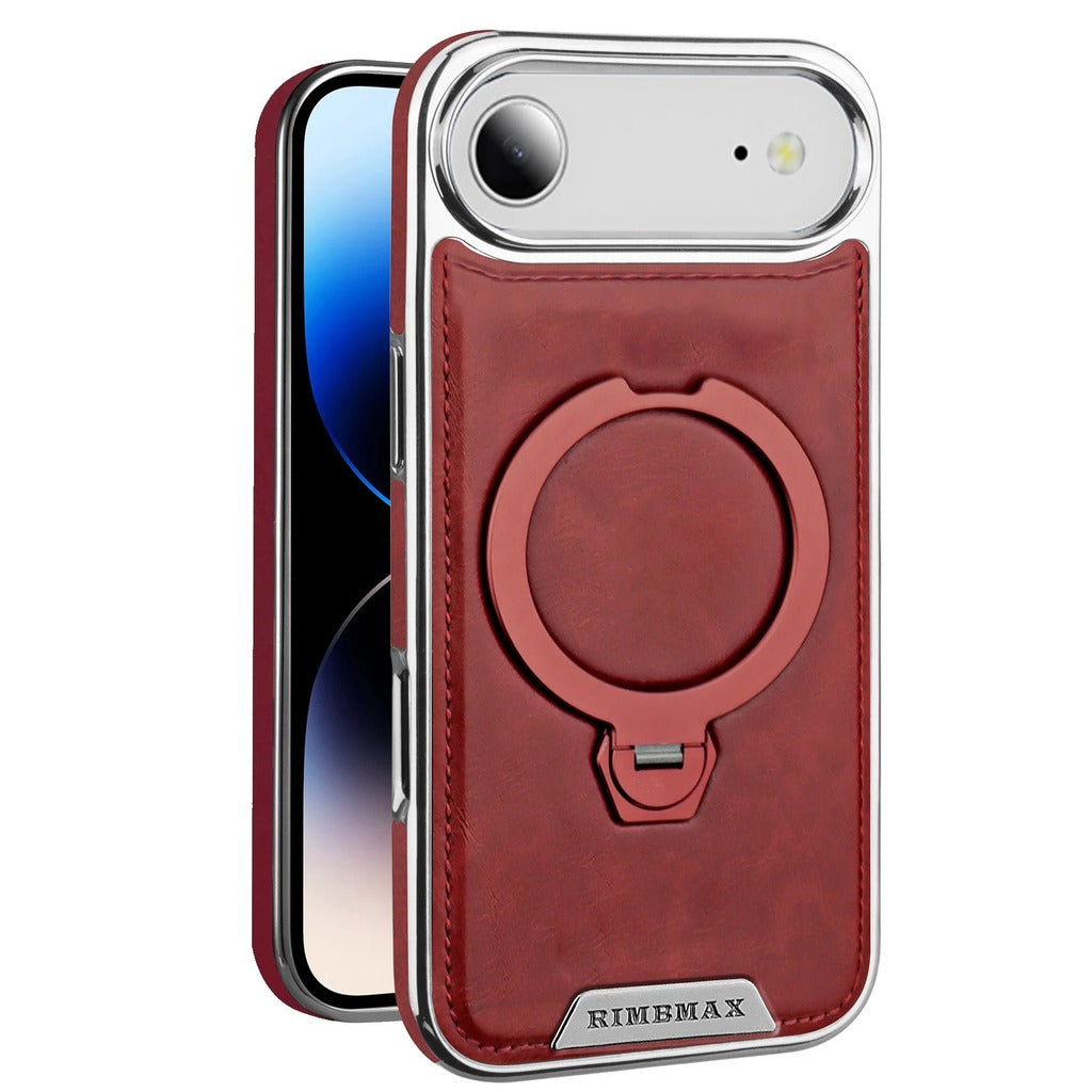 Luxury Leather Magnetic Ring Stand Case