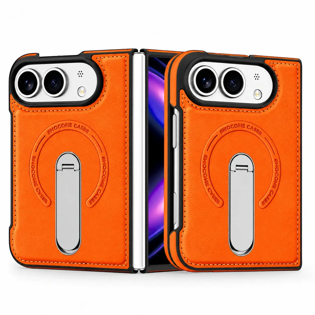 Luxury Leather Magnetic Ring Stand Case for iPhone Ultra