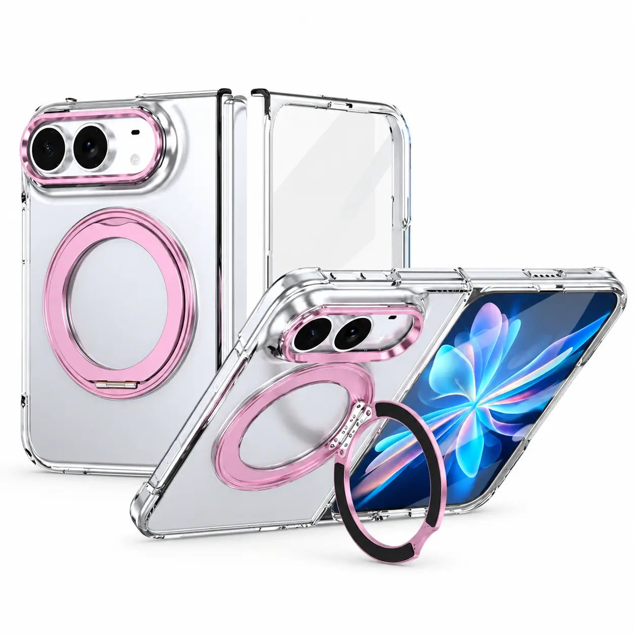 Clear Magnetic Ring Stand Case for iPhone Ultra